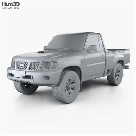 Nissan Patrol pickup with HQ interior 2019 3D model - Download Pickup on 3DModels.org