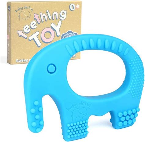 Teething Ring for Babies – BPA Free Silicone Chew Toy – Cute Easy to Hold Soft and Highly ...