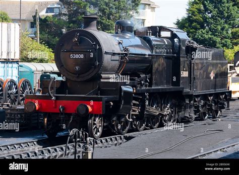 Somerset & Dorset Joint Railway, Class 7F, 2-8-0, Steam locomotive, 53808, on the West Somerset ...