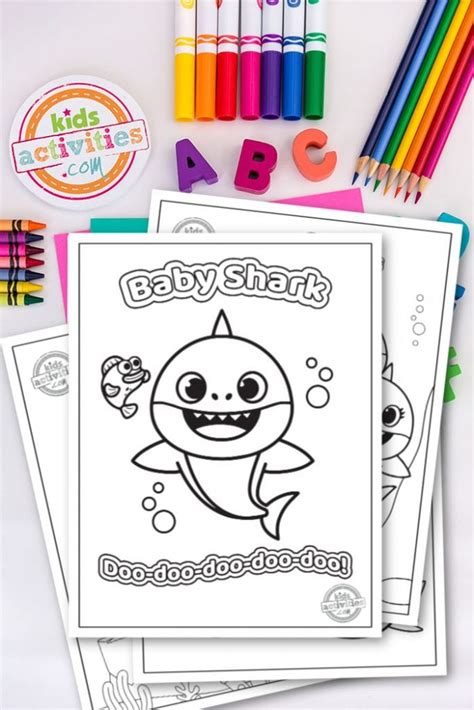 Free Printable Baby Shark Coloring Pages to Download & Print | Kids Activities Blog