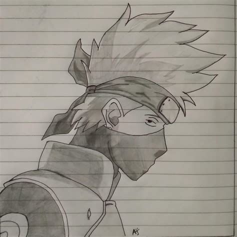 First time drawing a Naruto character ! Why not begin with Kakashi Sensei . What do you guys ...