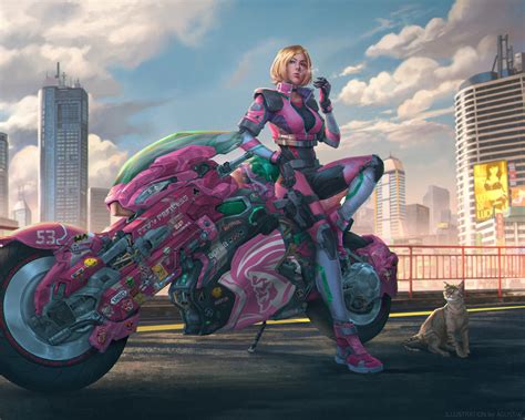 1280x1024 Resolution Motorcycle Cyberpunk Girl 1280x1024 Resolution Wallpaper - Wallpapers Den