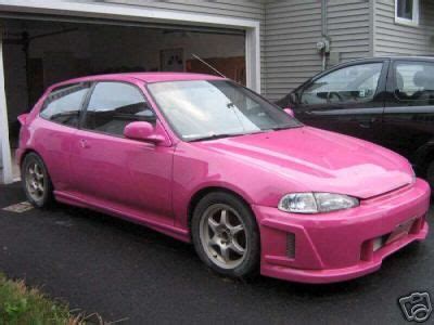 Custom hot pink Civic hatchback with crushed pink velvet interior ...