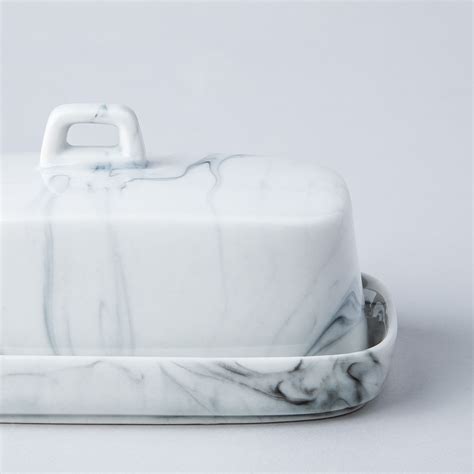 KSP Marble Porcelain Butter Dish (White/Grey) | Kitchen Stuff Plus