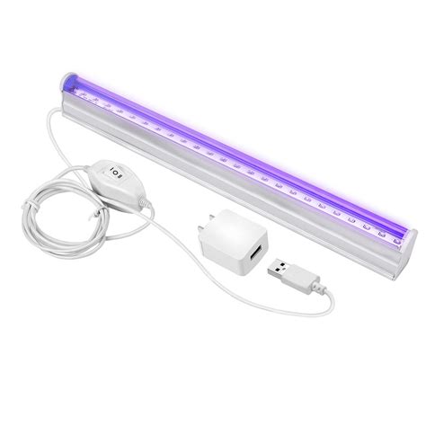 UV LED Black Light Fixtures, Leciel 6W Portable Blacklight Lamp for UV ...