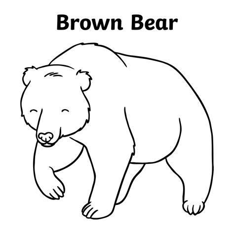 Printable Brown Bear Brown Bear Coloring Pages