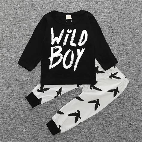 Wholesale Black And White Baby Clothes Sets With Kids Long Sleeve Shirt - Buy Wholesale Baby ...