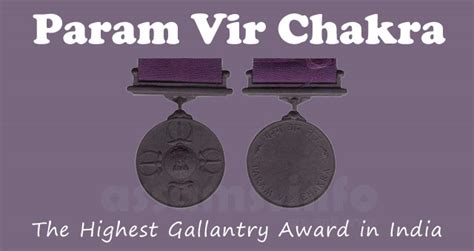 Param Vir Chakra Award Details and Recipients List - Assams.info