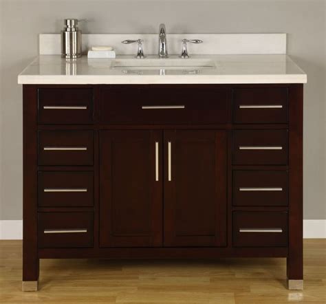 42 Inch Single Sink Modern Dark Cherry Bathroom Vanity with Choice of Counter Top UVEIMO42 | 42 ...