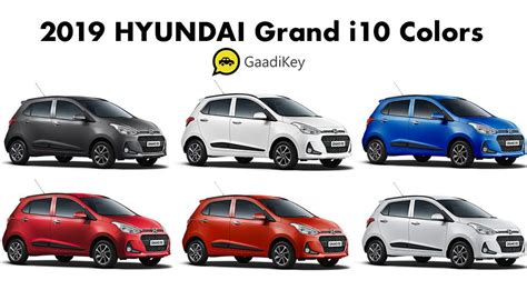 2019 Hyundai Grand i10 Colors: Blue, Stardust, Orange, White, Red, Silver - GaadiKey