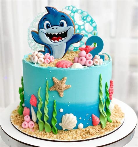 15 Adorable Baby Shark Birthday Cake Ideas (They're So Cute) | Shark birthday cakes, Baby ...