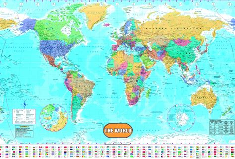 World 130 Wall Map Laminated Educational Poster Poster | Porn Sex Picture