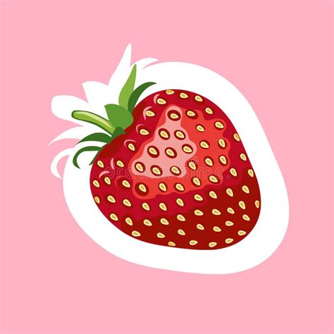 Strawberry Stickers. Vector Illustration Stock Illustration ...