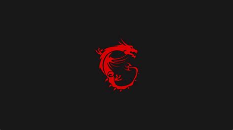 HD wallpaper: red dragon digital wallpaper, MSI, simple, minimalism ...