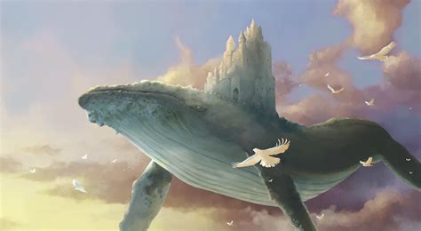 Download Fantasy Whale 4k Ultra HD Wallpaper by 月光蟲