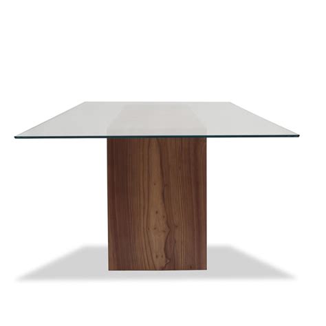 Glass Top + Solid Wood Dining Table - Rotsen Furniture - Touch of Modern