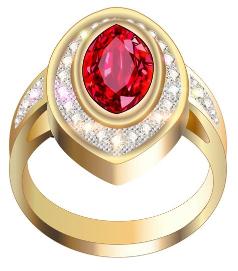 Gold Ring With Red Diamonds PNG Image - PurePNG | Free transparent CC0 PNG Image Library