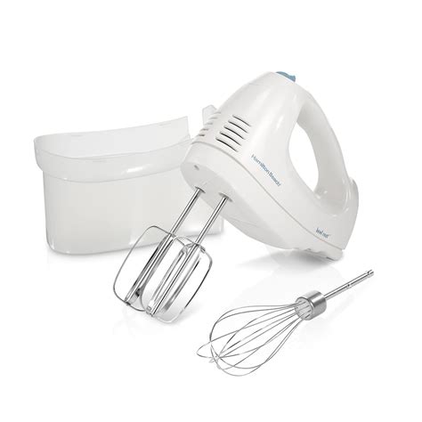 Hamilton Beach 6-Speed Electric Hand Mixer With Whisk, Traditional Beaters, Snap-On Storage Case ...