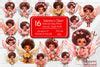 African American angel Clipart Baby Angel Bundle PNG Valentine clipart PNG Illustration ...