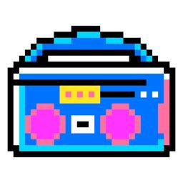 Boombox Pixel Art PNG & SVG Design For T-Shirts