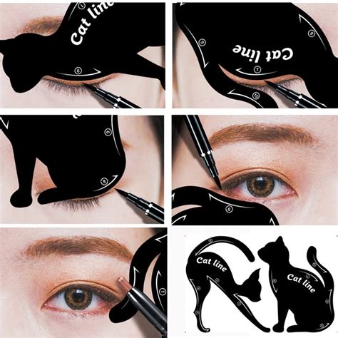 Aliexpress.com : Buy 2Pcs Eye Liner Makeup Cat Eye Eyeliner Stencil New ...