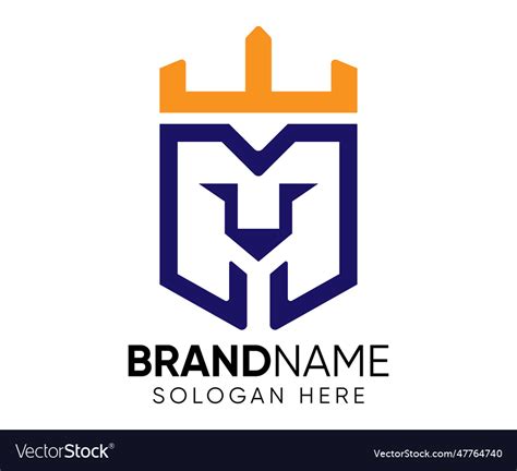 Lion face logo design template Royalty Free Vector Image