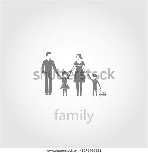 Illustration Family Icon Family Silhouette Stock Vector (Royalty Free ...