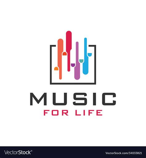 Modern music entertainment logo Royalty Free Vector Image