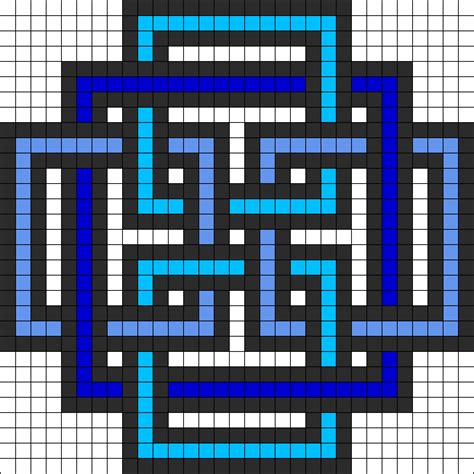 Square Pattern Perler Bead Pattern | Bead Sprites | Simple Fuse Bead Patterns