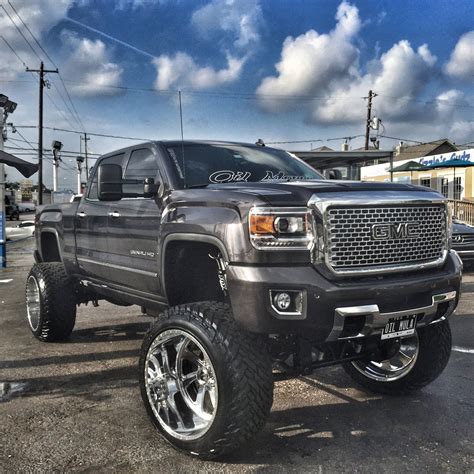 Wide Stance and Tough Lift on GMC Sierra Denali | Lifted trucks, Trucks ...