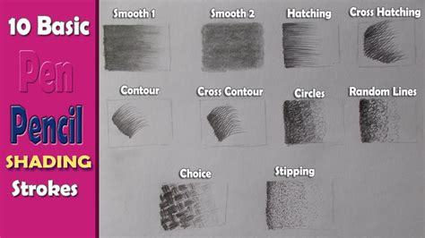 Different Pencils For Shading