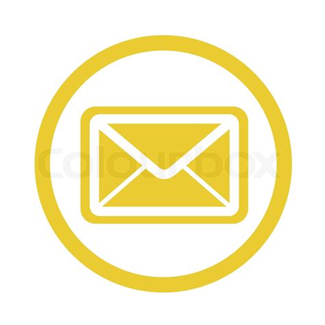 Mail icon on yellow sign | Stock vector | Colourbox