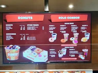 Dunkin Donuts Drive Thru Menu 2022