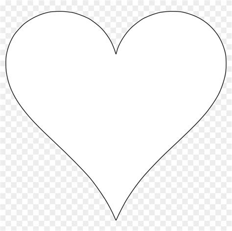 These Free Printable Heart Shape Templates Are Available - Heart, HD Png Download - 640x608 ...