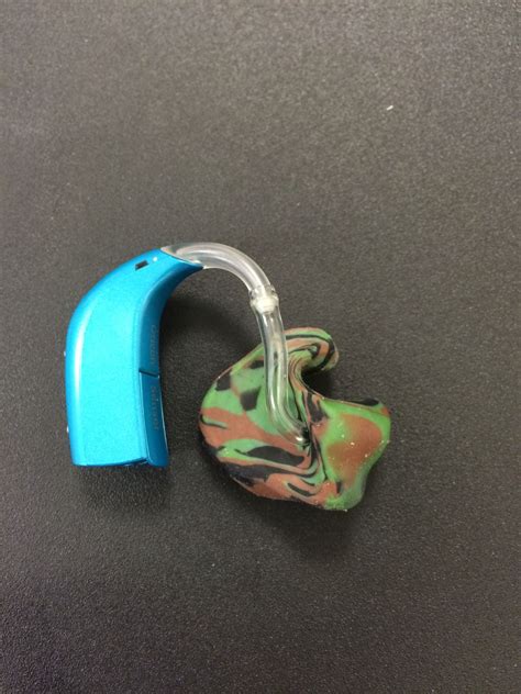 Aqua hearing aid with camouflage earmold Sign Language Words, Language Works, Hearing Aids, Over ...