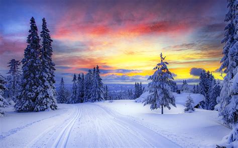 Snow Sunset Wallpapers - Wallpaper Cave