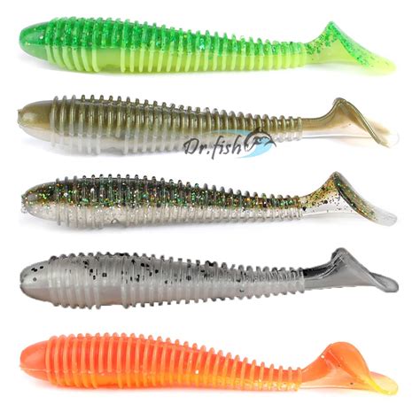 Dr.Fish Soft Plastic Lure Bait Bass Fishing Shiner Paddle Tail Summer Bass Trout Swimbaits-in ...