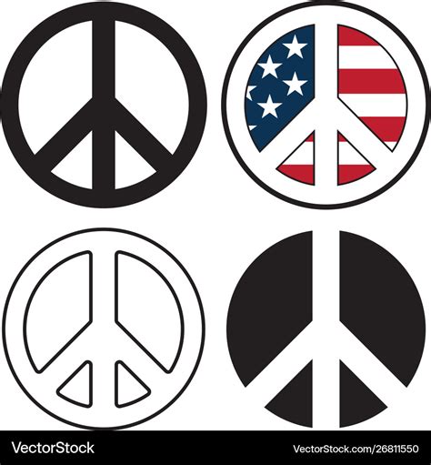 Peace sign symbols Royalty Free Vector Image - VectorStock