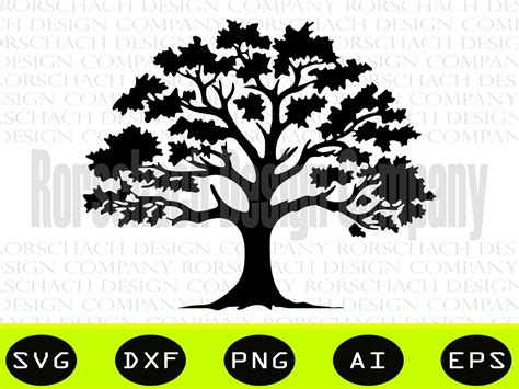 Oak Tree Svg, Oak Tree Clipart, Tree Svg, Red Oak Svg, Nature Svg, Oak Tree Vector, Oake Tree ...