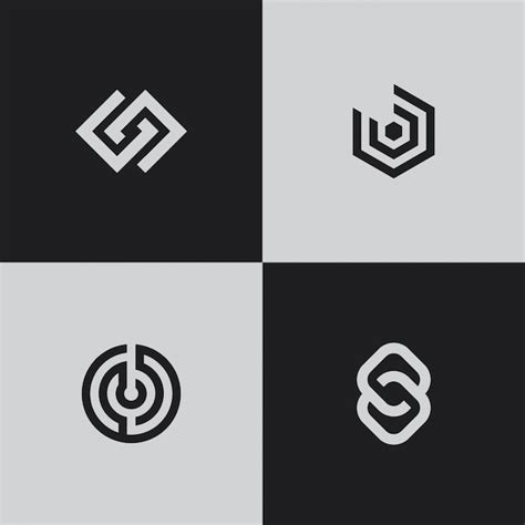 Premium Vector | Modern line logos. creative geometric shapes.