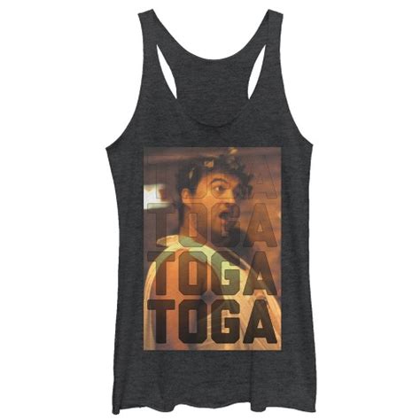 Women's Animal House Bluto Toga Racerback Tank Top - Black Heather - Large : Target