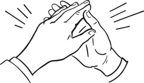 Clapping Hands Page Coloring Pages