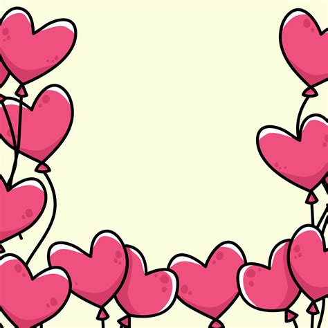 heart cartoon border background cute illustration 1879291 Vector Art at Vecteezy