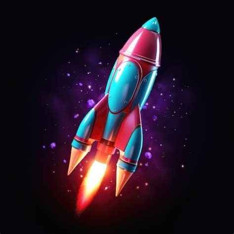 Free Photo | View of 3d space rocket model