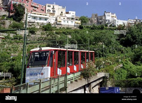 Italy Isle of Capri Funicular Railway Stock Photo - Alamy