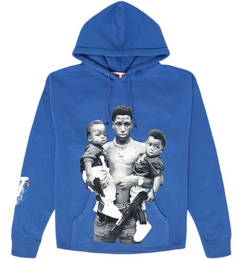 YoungBoy NBA x Vlone Kacey Talk Hoodie Blue - FW20 - TW