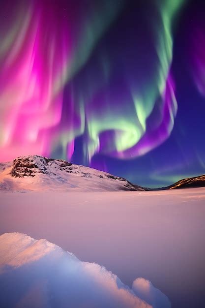 Premium Photo | Northern lights inspiring Night Sky Photography of Northern Lights and mountain ...