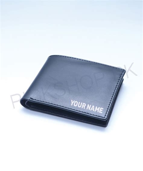 Personalized Name Men's Wallet (Black) By Roshnai - Pickshop.pk