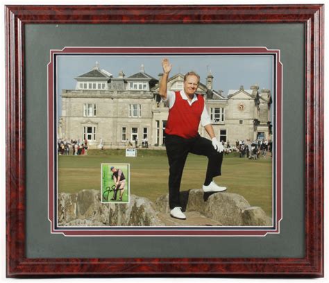 Jack Nicklaus Signed 24x28 Custom Framed Card Display (JSA COA) | Pristine Auction