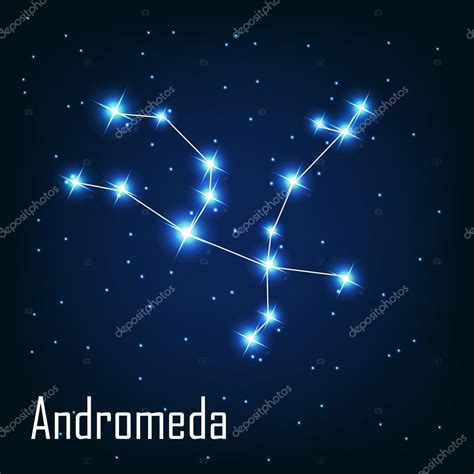 The constellation " Andromeda" star in the night sky. — Stock Vector © Yganko #33306617